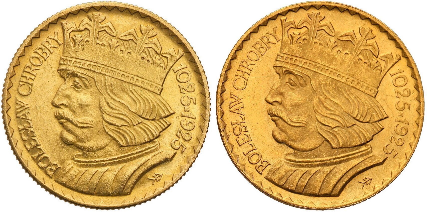 II RP. 10 + 20 złotych 1925 Chrobry (parka) zestaw 2 sztuk